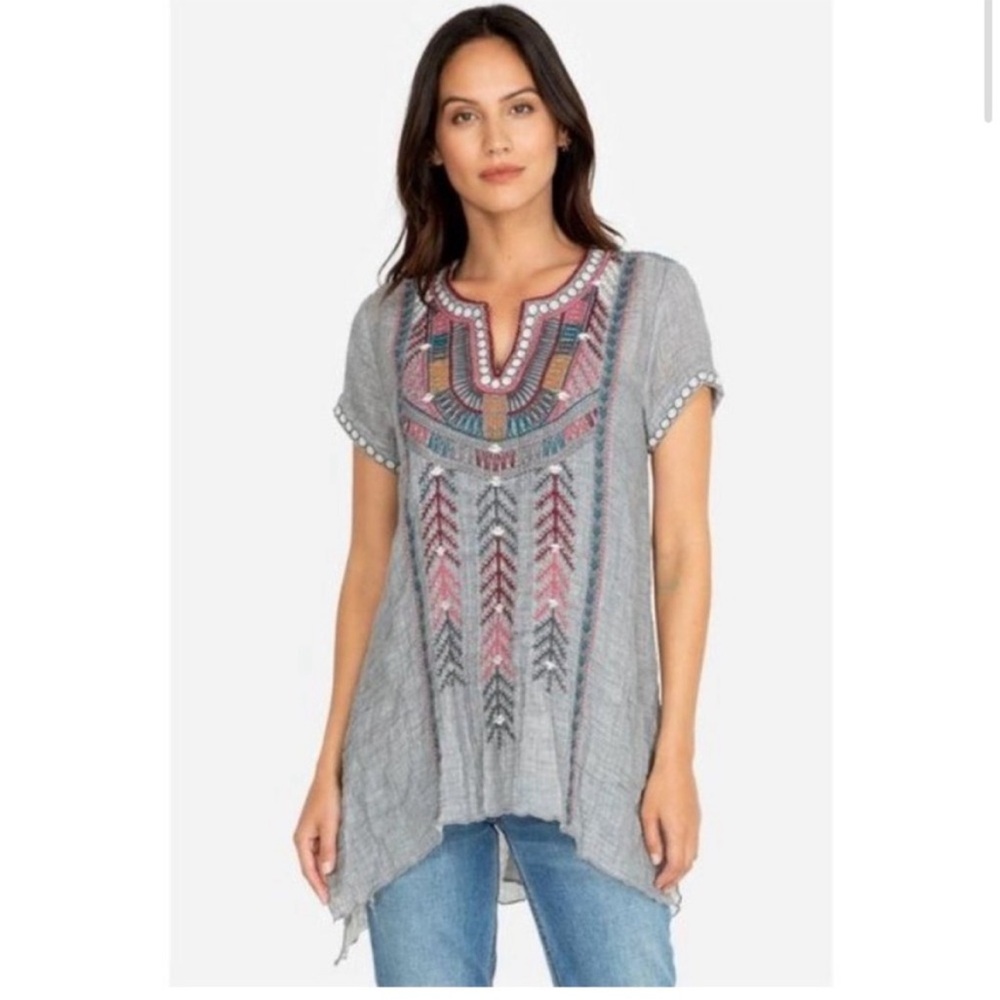 Johnny Was Gaia Drape Boho Top size Small (S)